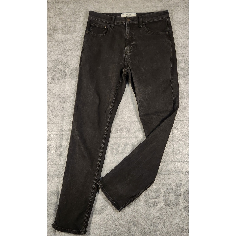 Hollister Jeans Men's 32x29 Black Athletic Skinny Stretch